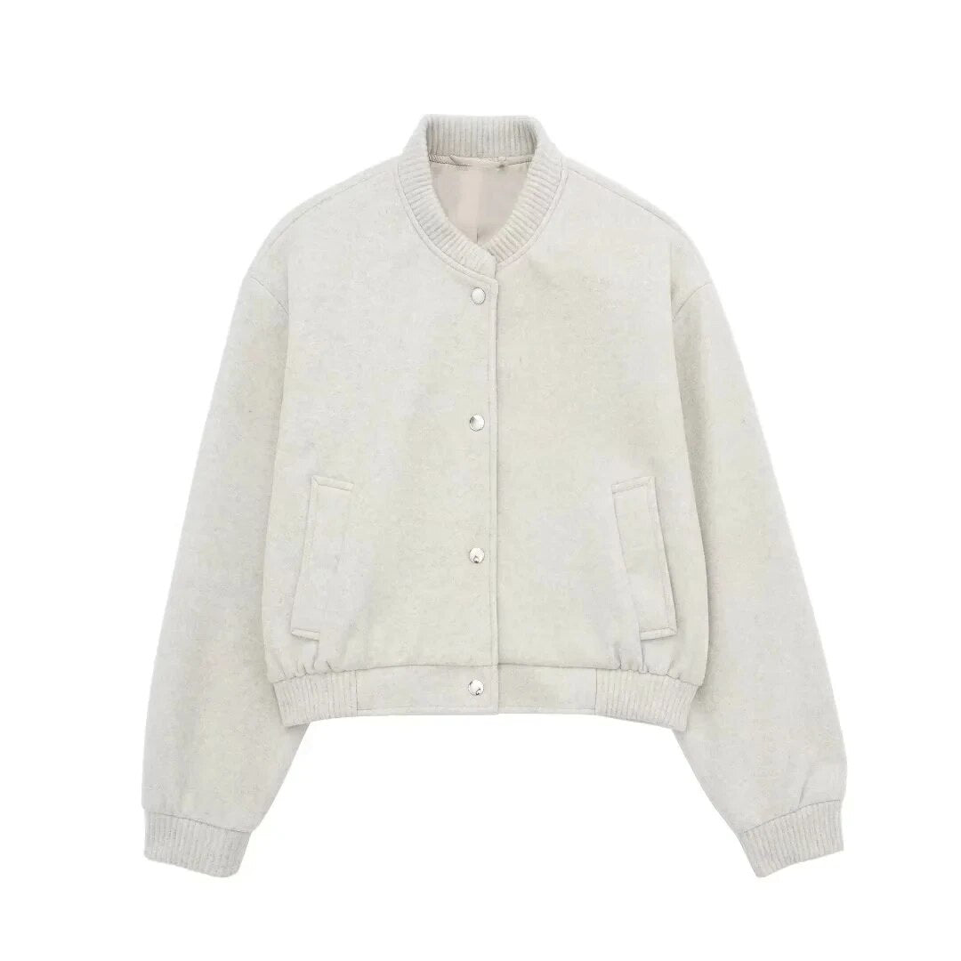 Monique - Chic Cropped Bomber Pour Femme
