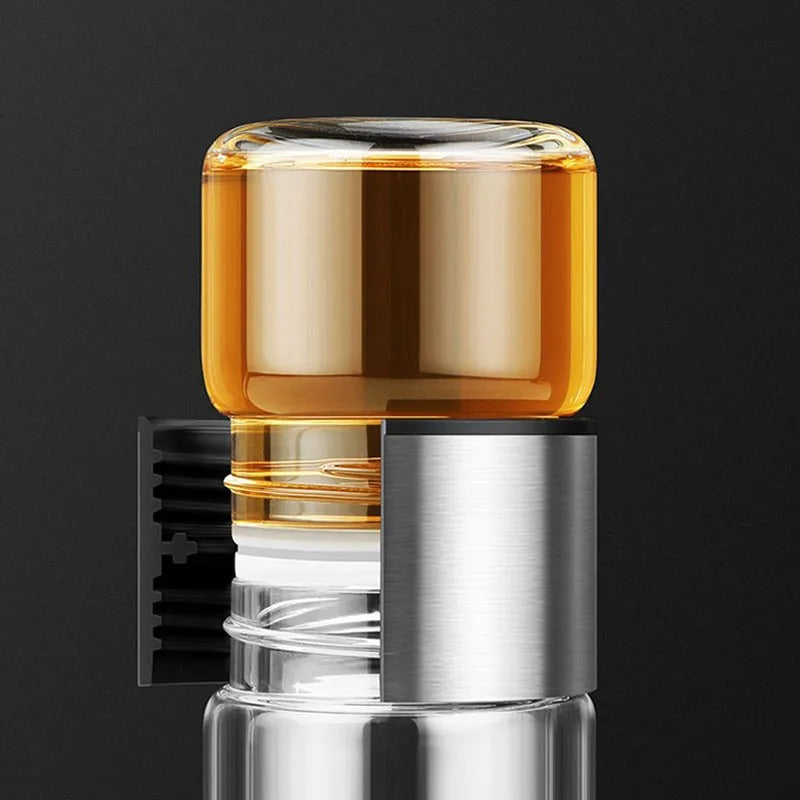 Lateo - Thermos transparent portable avec filtre à thé pour une boisson naturelle et saine en déplacement