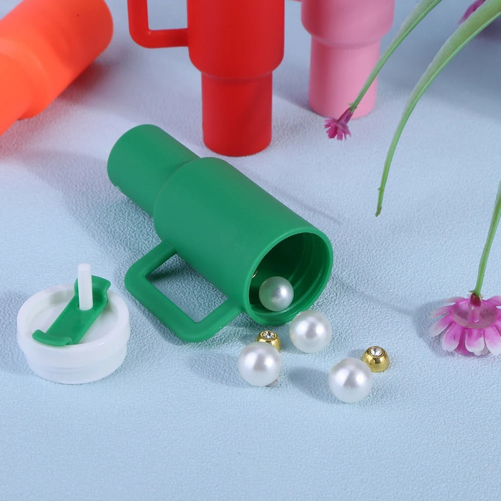 Léa - Porte-clés Mini Range-clés 8x Gobelets à Boisson Charme de Sac