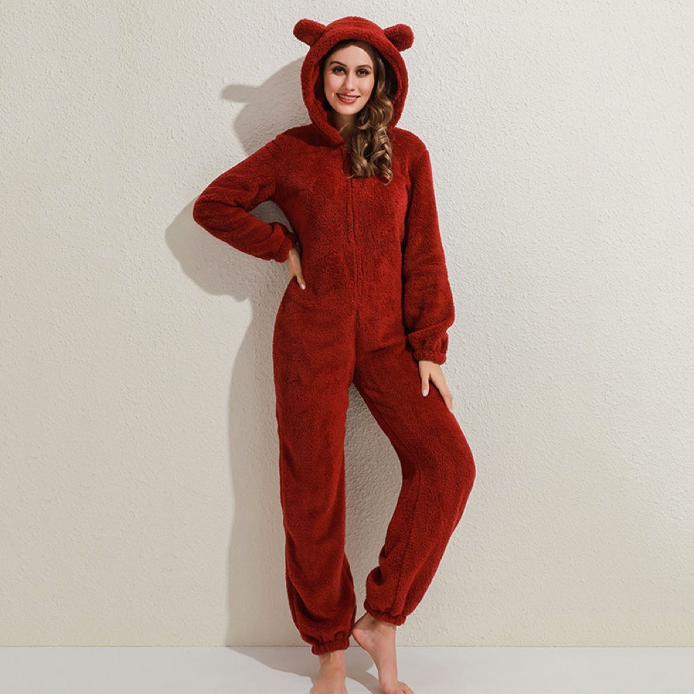Nia - Combinaison Polaire Super Douce avec Oreilles d'ours