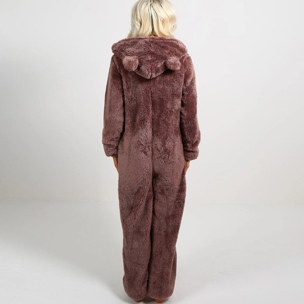 Nia - Combinaison Polaire Super Douce avec Oreilles d'ours