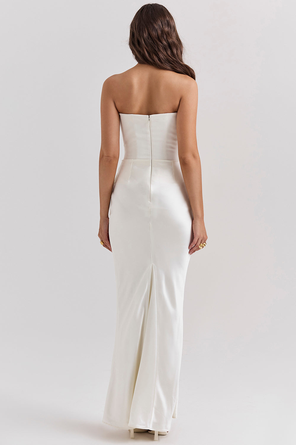 Olivia - Robe Maxi Bodycon Sans Bretelles avec Plis