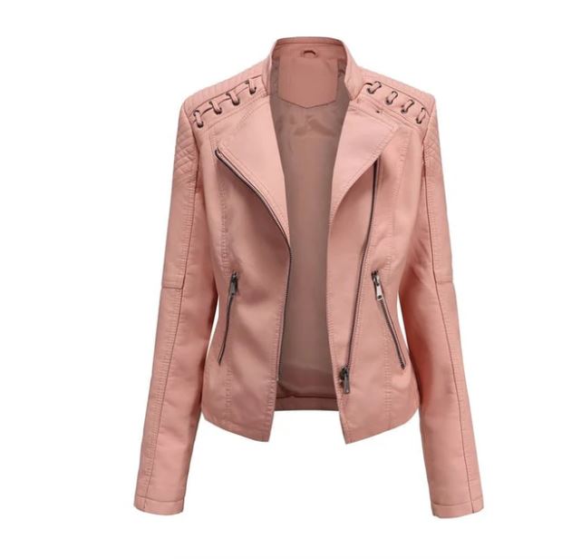 Aude - Veste en cuir de mouton lavé