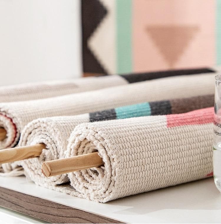 Traméa - Tapisserie Murale en Coton Tissé à la Main