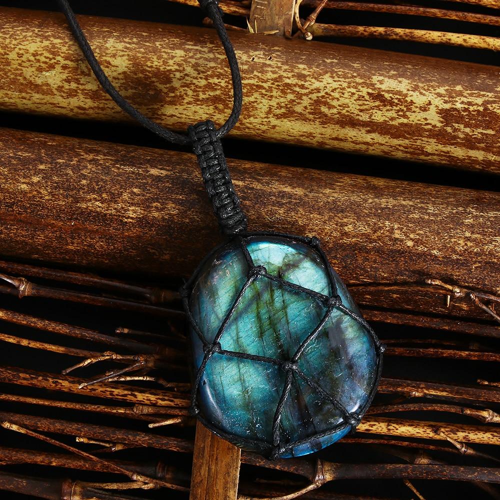Collier Cœur de Dragon en Labradorite