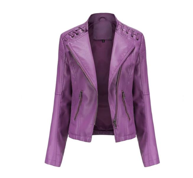 Aude - Veste en cuir de mouton lavé
