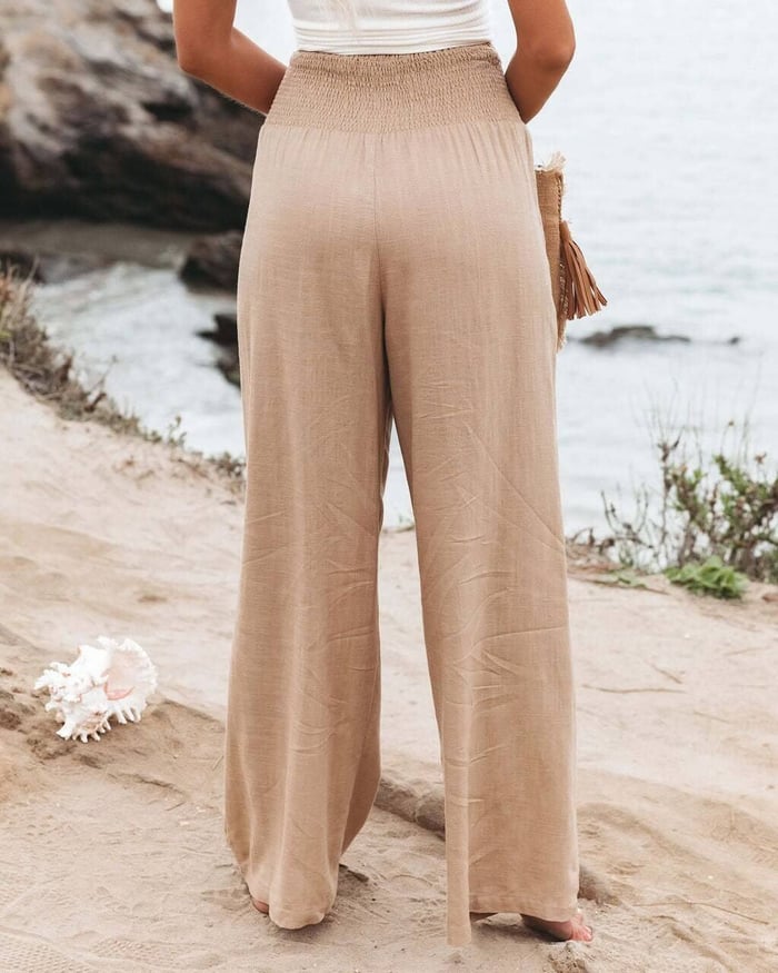 Sendra - Pantalon à Pattes d'Éléphant en Coton et Lin