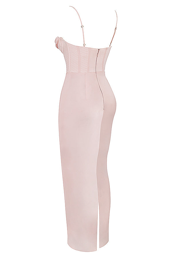 Luna - Robe Maxi Corset en Satin