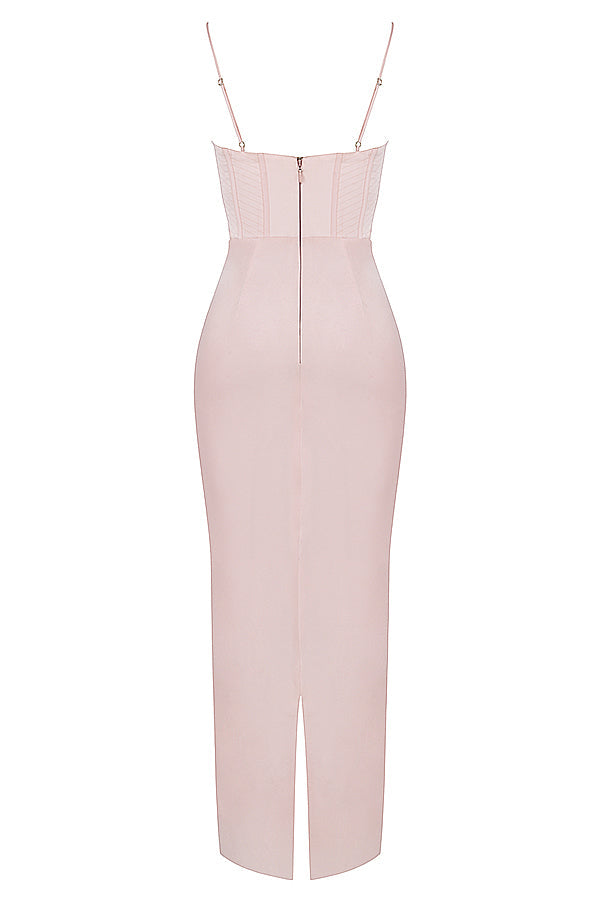Luna - Robe Maxi Corset en Satin