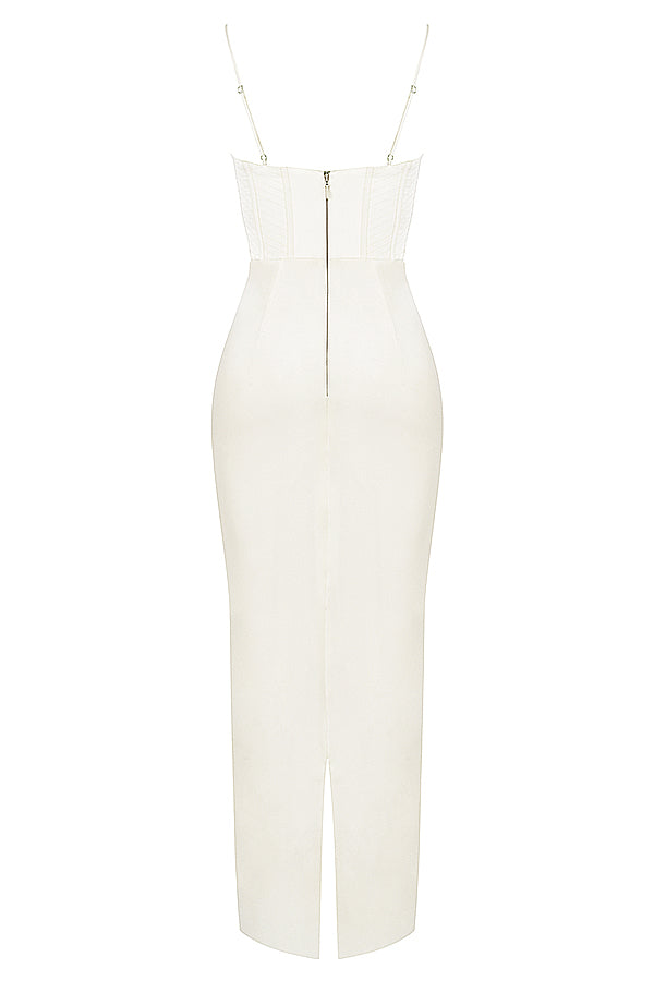 Luna - Robe Maxi Corset en Satin