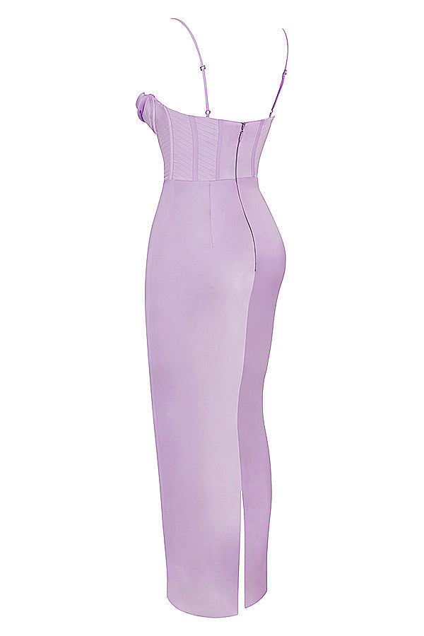Luna - Robe Maxi Corset en Satin