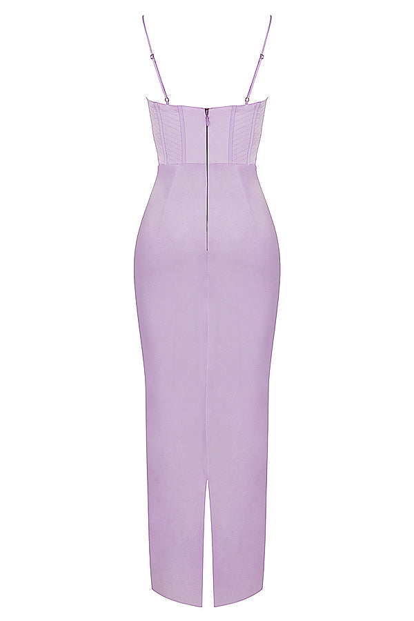 Luna - Robe Maxi Corset en Satin