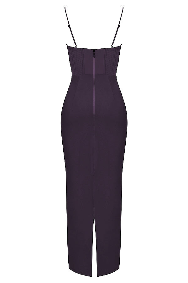Luna - Robe Maxi Corset en Satin