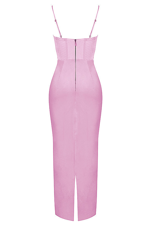 Luna - Robe Maxi Corset en Satin