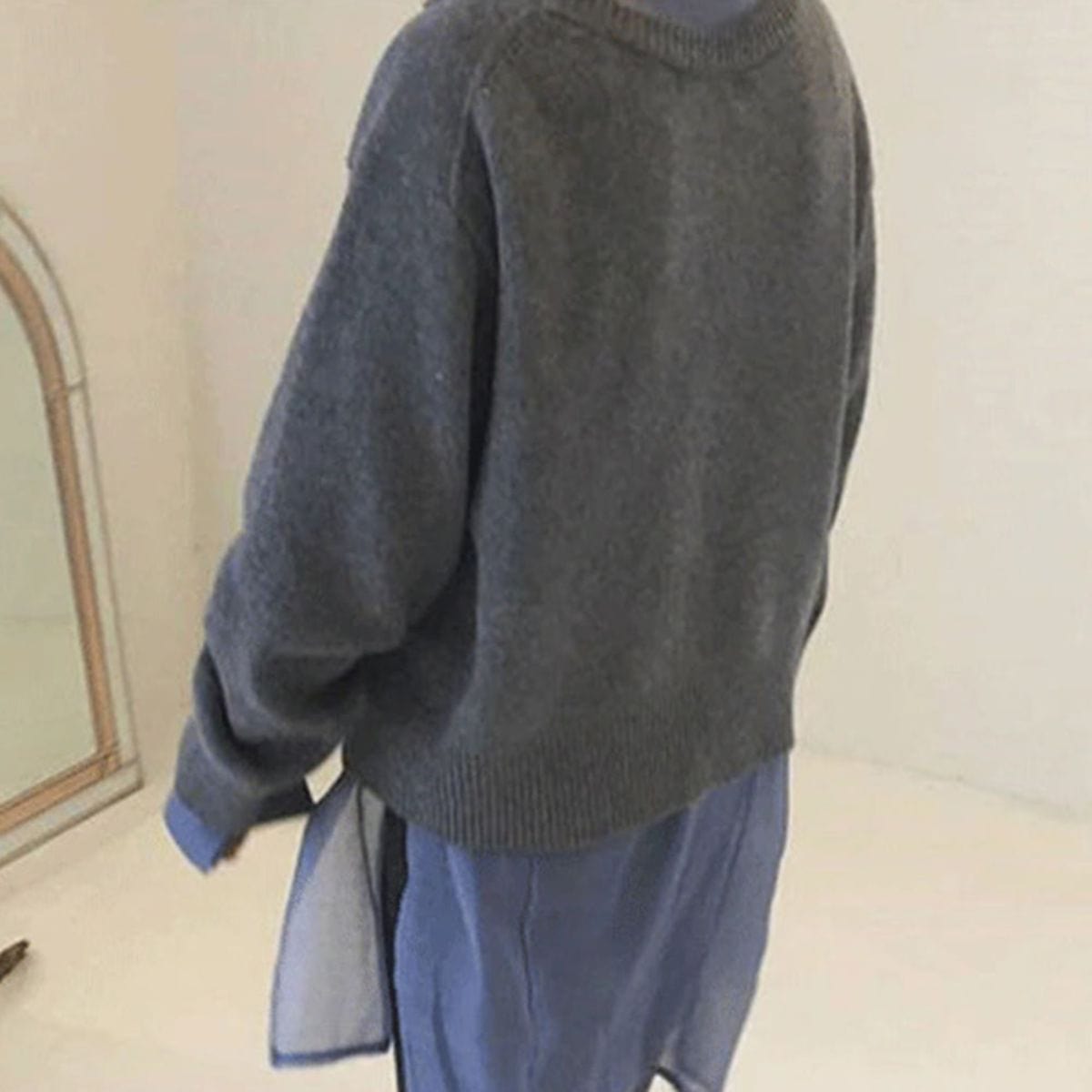 Brendane - Manteau en Laine Asymétrique à Boutons pour Femmes
