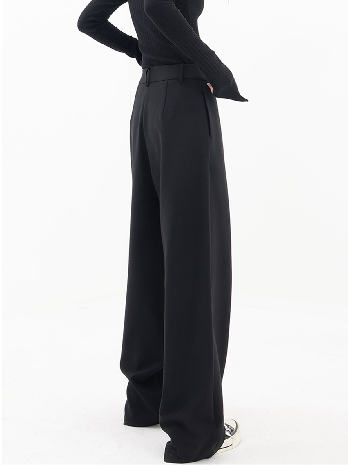 Lily - Pantalon taille haute asymétrique