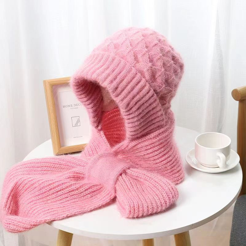 Amandine - Ensemble d'Hiver Mohair Doux avec Bonnet et Écharpe
