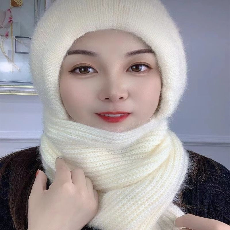 Amandine - Ensemble d'Hiver Mohair Doux avec Bonnet et Écharpe