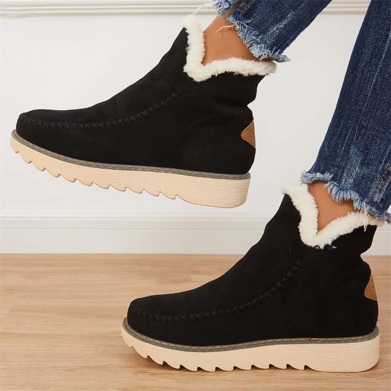 Gwenn - Bottines chaudes avec fourrure et semelle antidérapante.