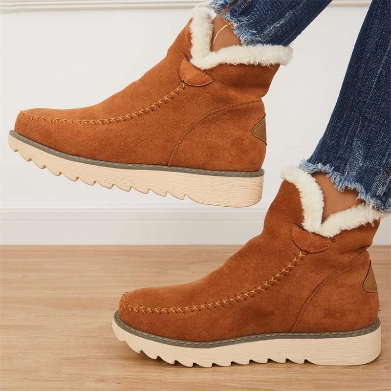 Gwenn - Bottines chaudes avec fourrure et semelle antidérapante.