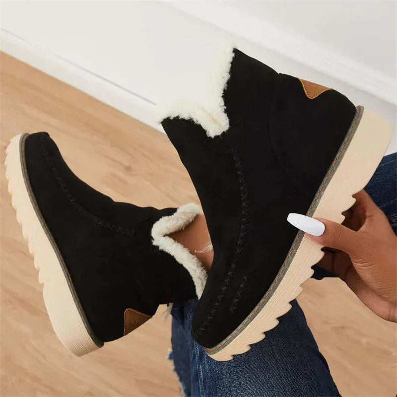 Gwenn - Bottines chaudes avec fourrure et semelle antidérapante.