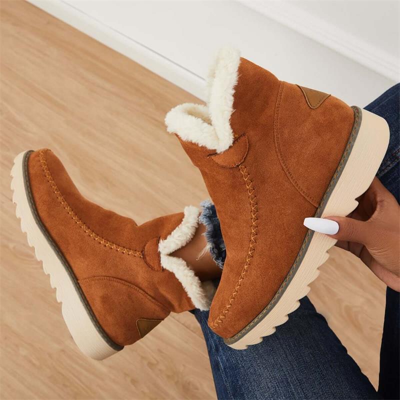 Gwenn - Bottines chaudes avec fourrure et semelle antidérapante.