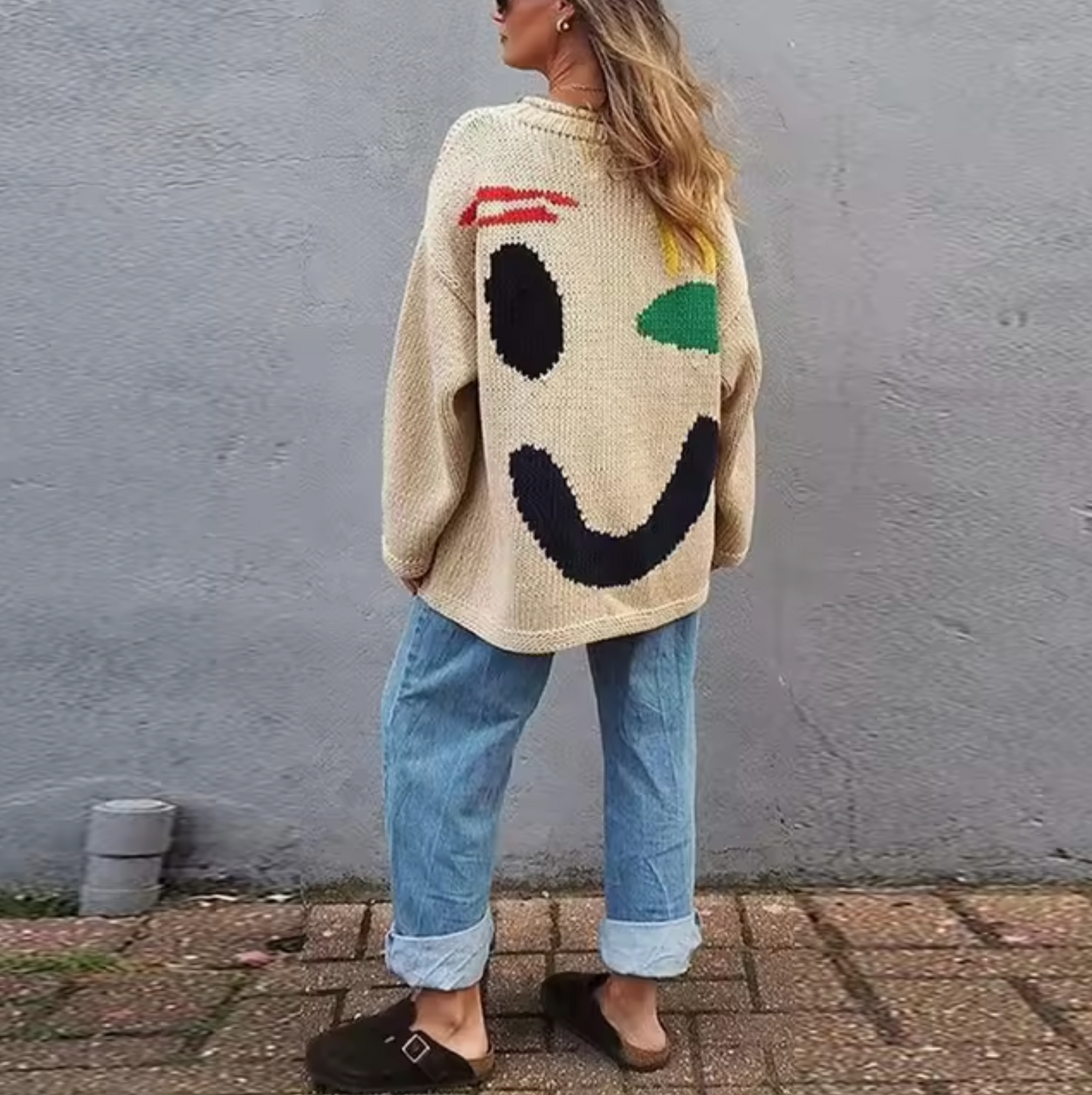 Clara – Pull en coton tricoté oversize
