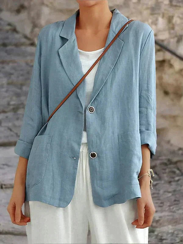 Isabella - Blazer en Lin Boutonné