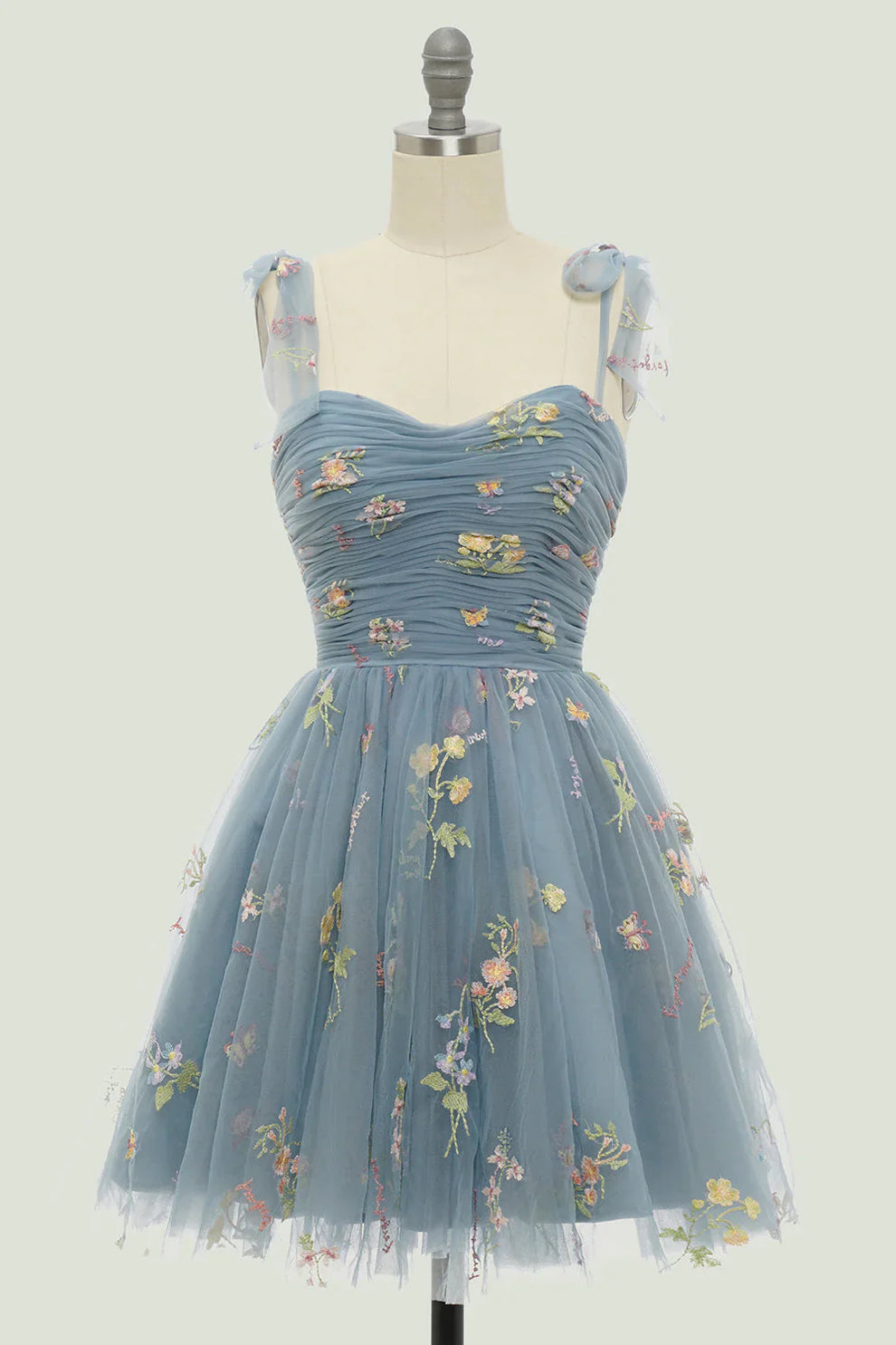 Sophia - Robe Maxi en Tulle avec Broderies Florales
