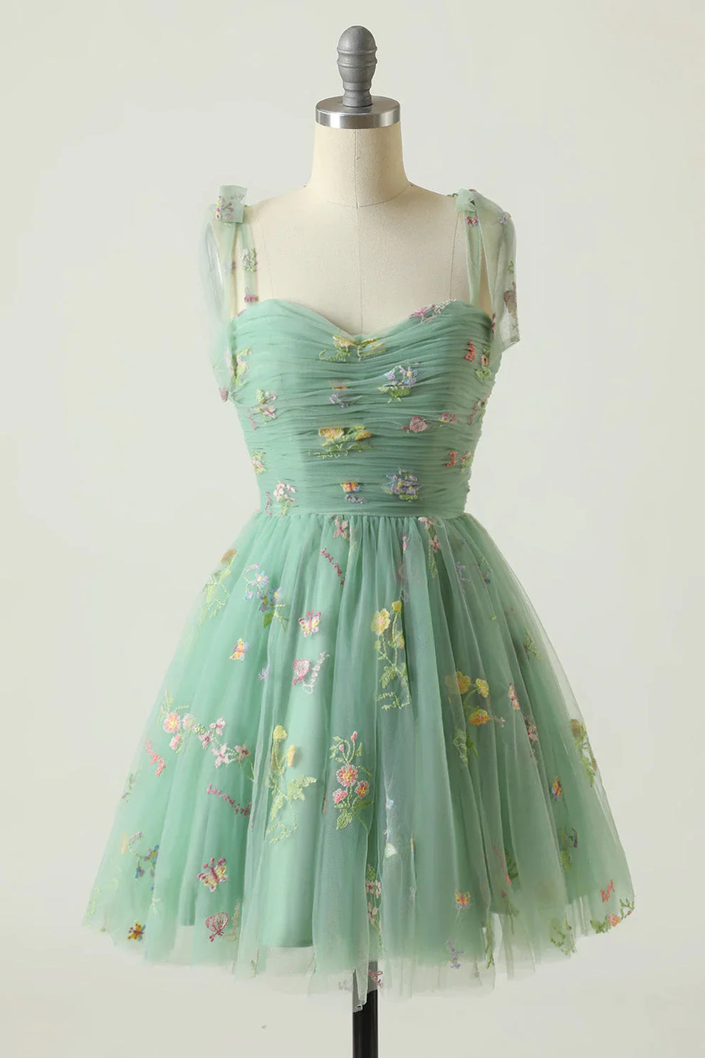 Sophia - Robe Maxi en Tulle avec Broderies Florales