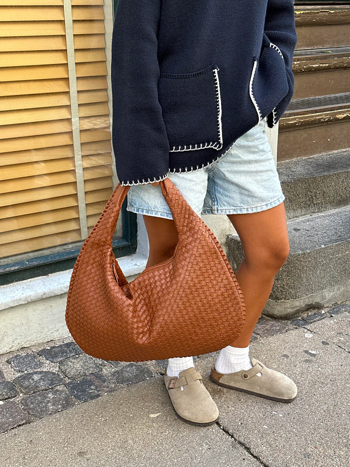Sendra - Sac hobo en cuir tressé