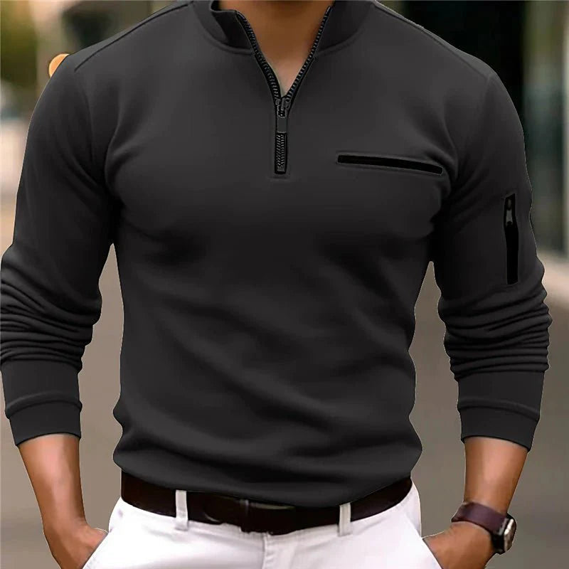 Raoul - Pull Luxe à Zip Quart pour Homme