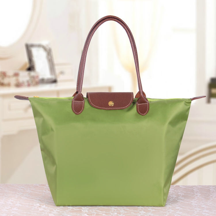 Romy - Sac à main Oxford de luxe en tissu imperméable avec fermeture éclair grand compartiment et poignées rigides