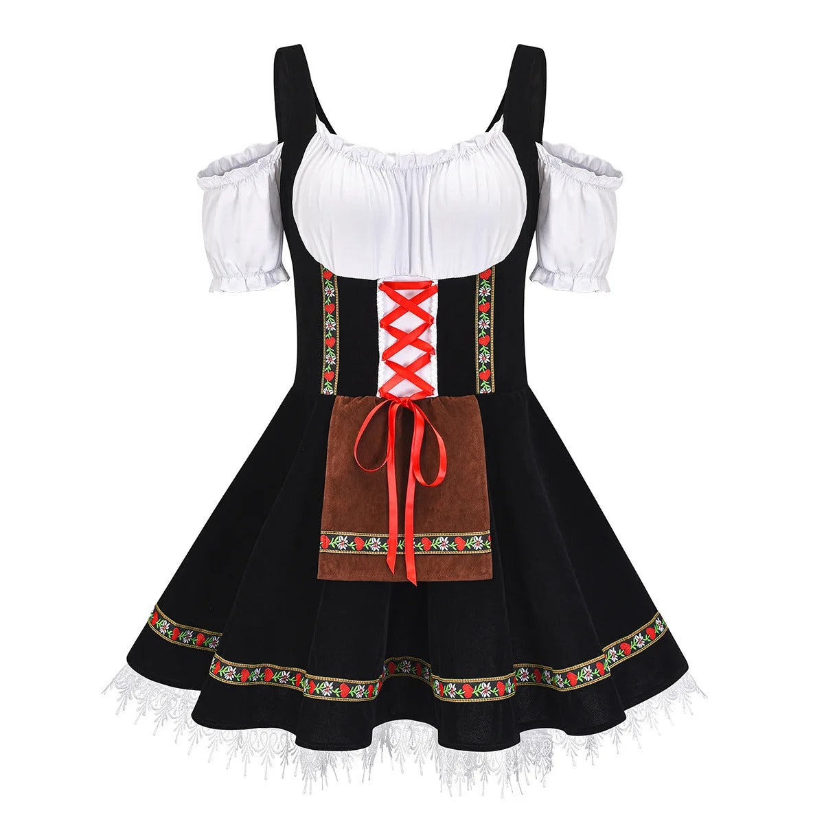 Janina - Robe Classique Dirndl Oktoberfest avec jupe Vichy