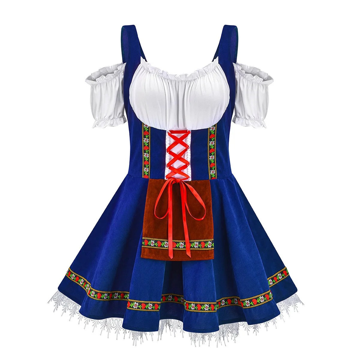 Janina - Robe Classique Dirndl Oktoberfest avec jupe Vichy