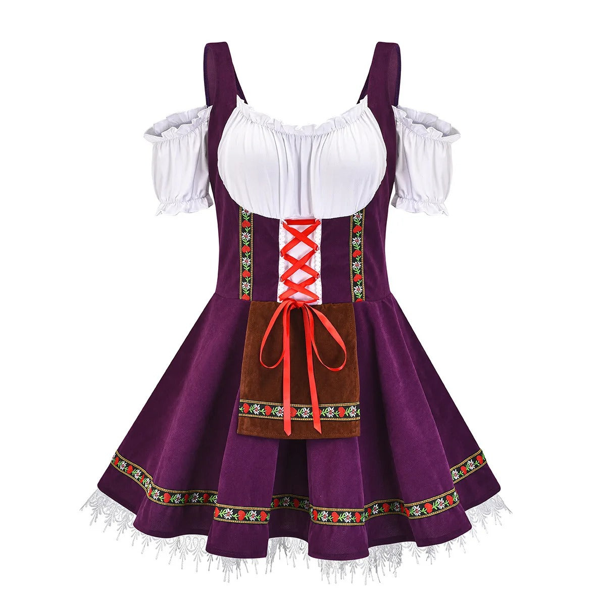 Janina - Robe Classique Dirndl Oktoberfest avec jupe Vichy