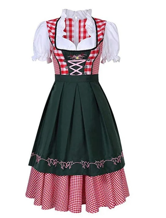 Janina - Robe Classique Dirndl Oktoberfest avec jupe Vichy