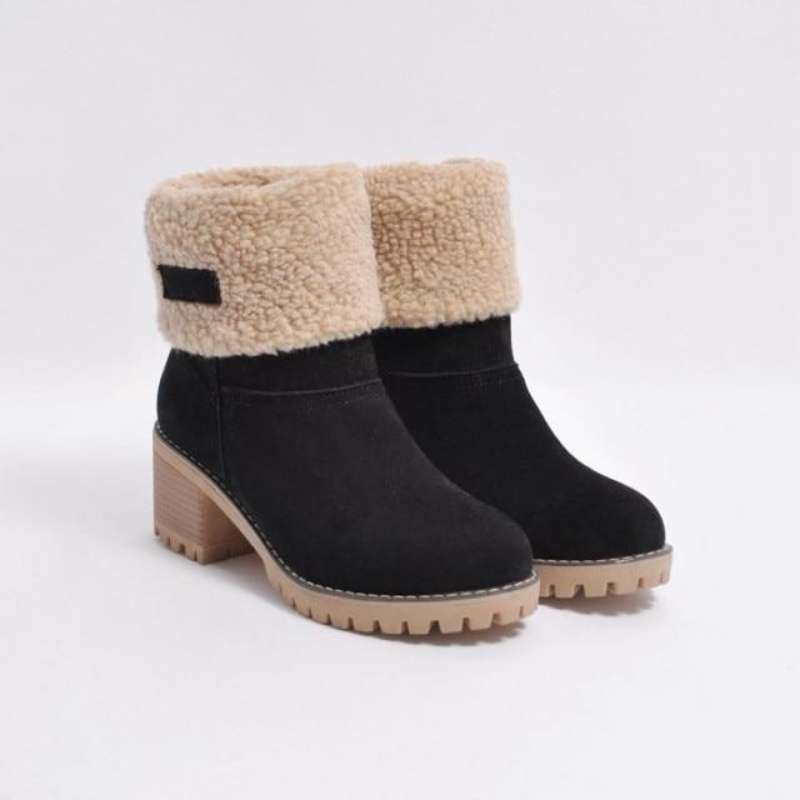 Géna - Bottes Suède chaudes avec sherpa et semelle antidérapante