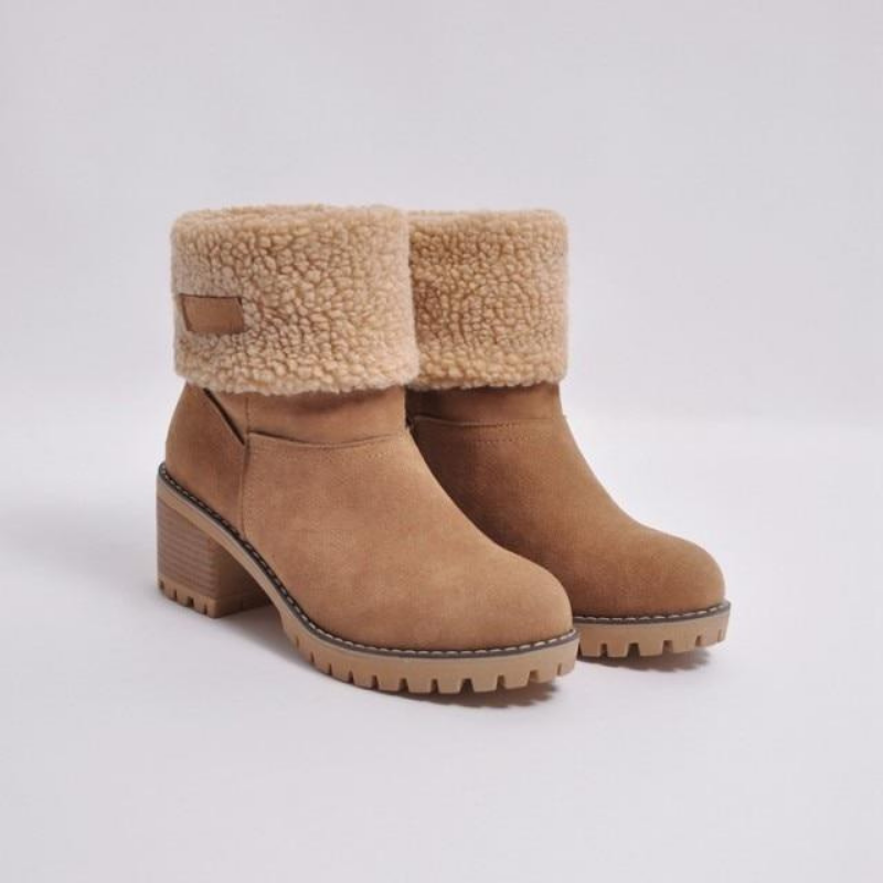Géna - Bottes Suède chaudes avec sherpa et semelle antidérapante