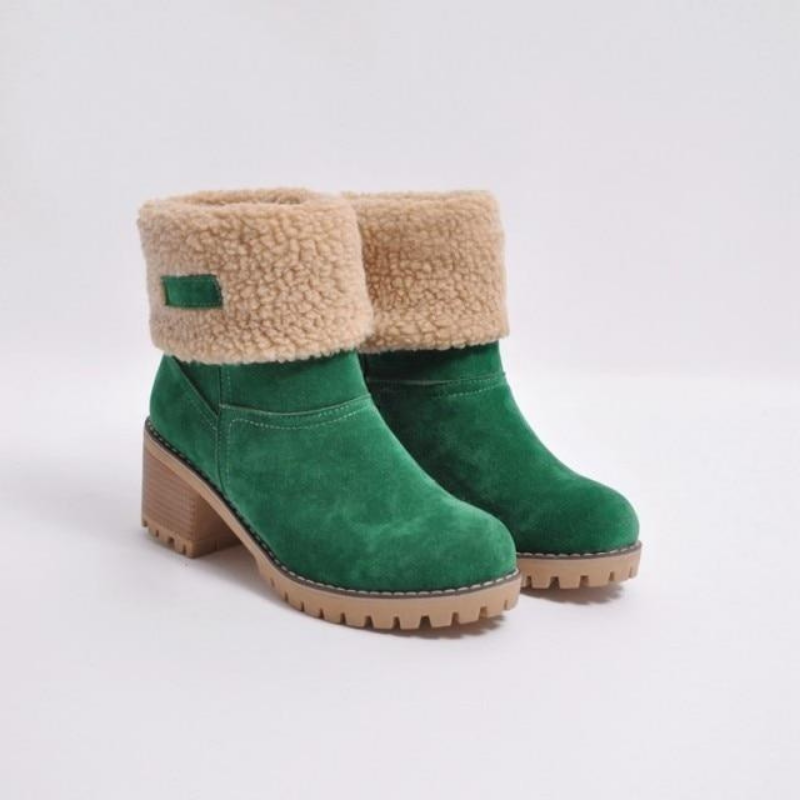 Géna - Bottes Suède chaudes avec sherpa et semelle antidérapante