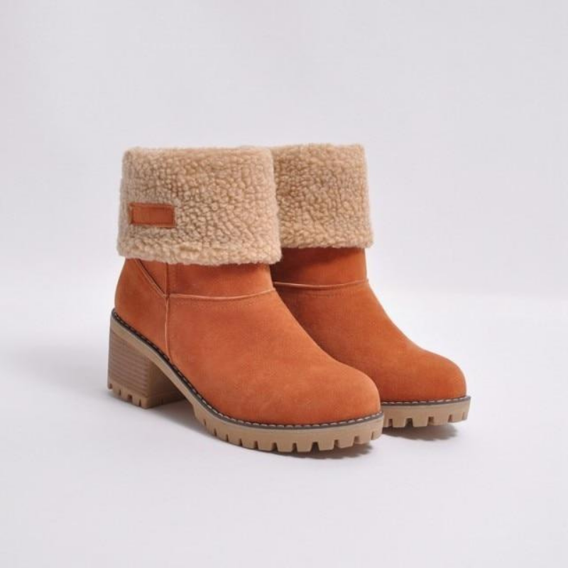 Géna - Bottes Suède chaudes avec sherpa et semelle antidérapante