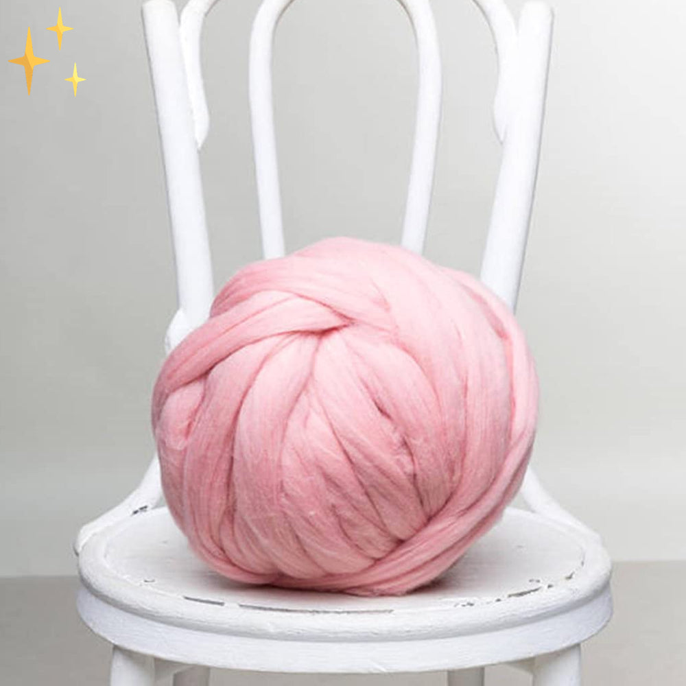 Fil de laine chunky XL 1000 grammes DIY pour tricoter une couverture merveilleusement douce