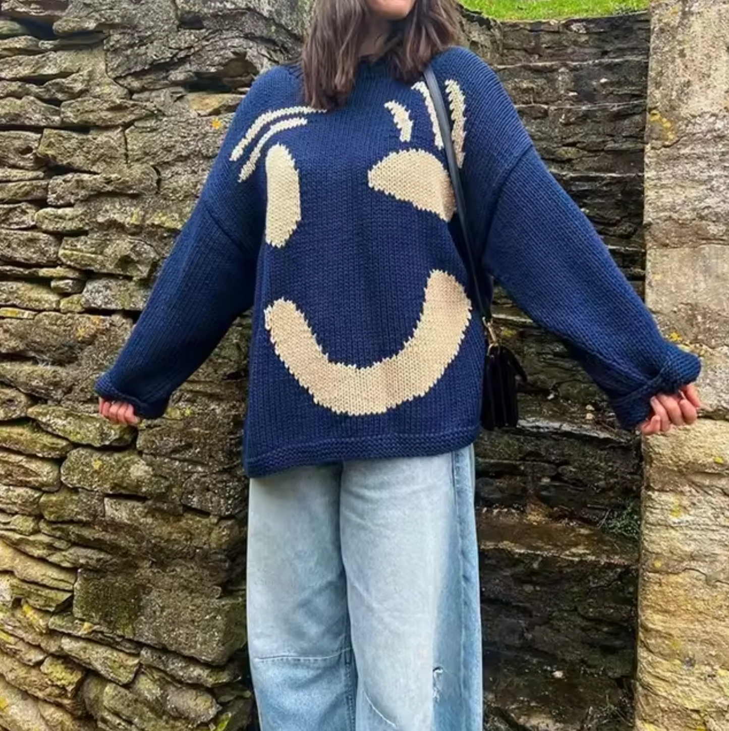 Clara – Pull en coton tricoté oversize