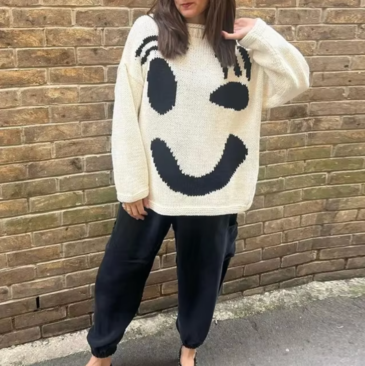 Clara – Pull en coton tricoté oversize