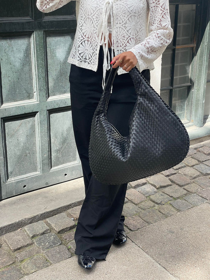 Sendra - Sac hobo en cuir tressé