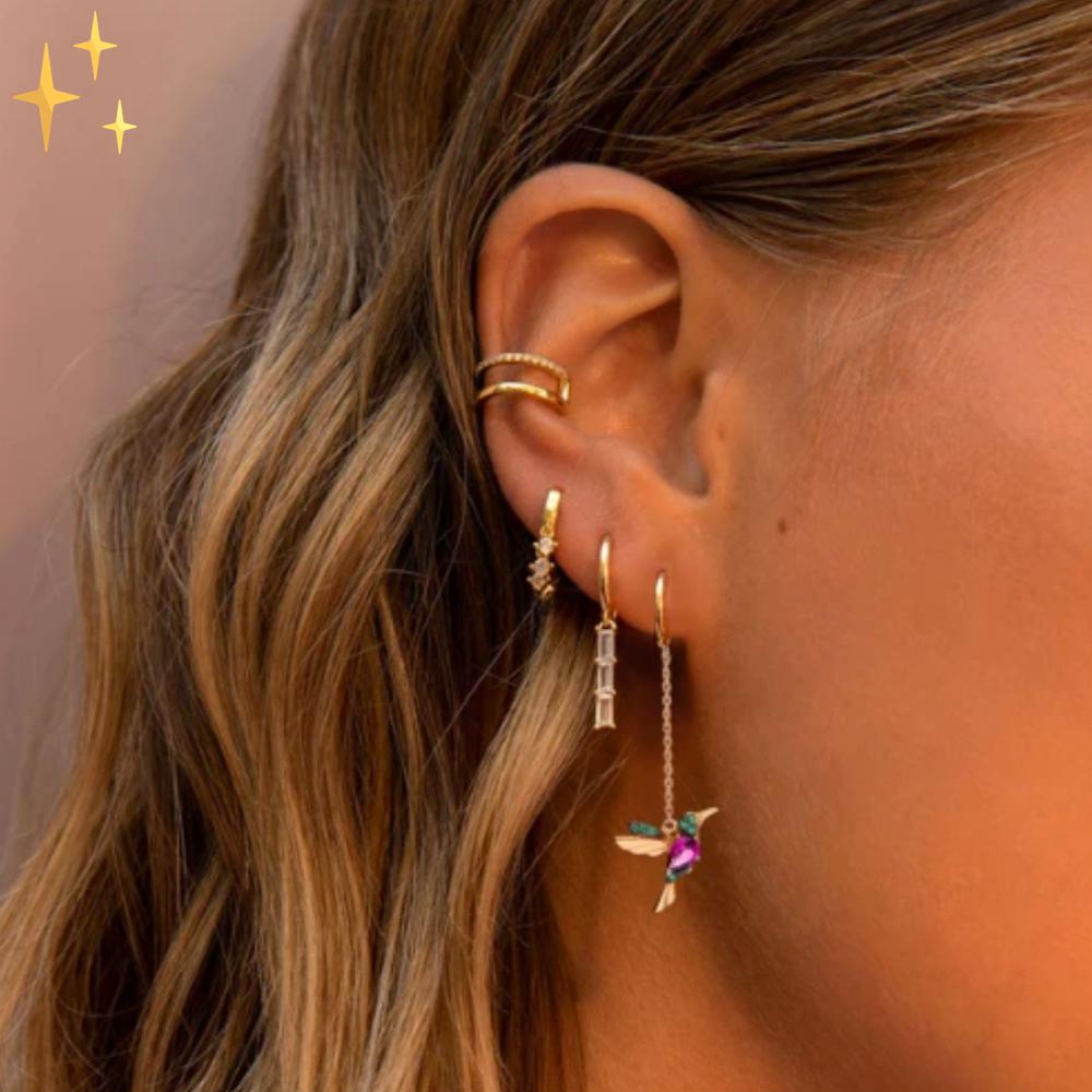 Mirabella Boucles d'Oreilles Colibri | Originales et Belles sur votre Visage