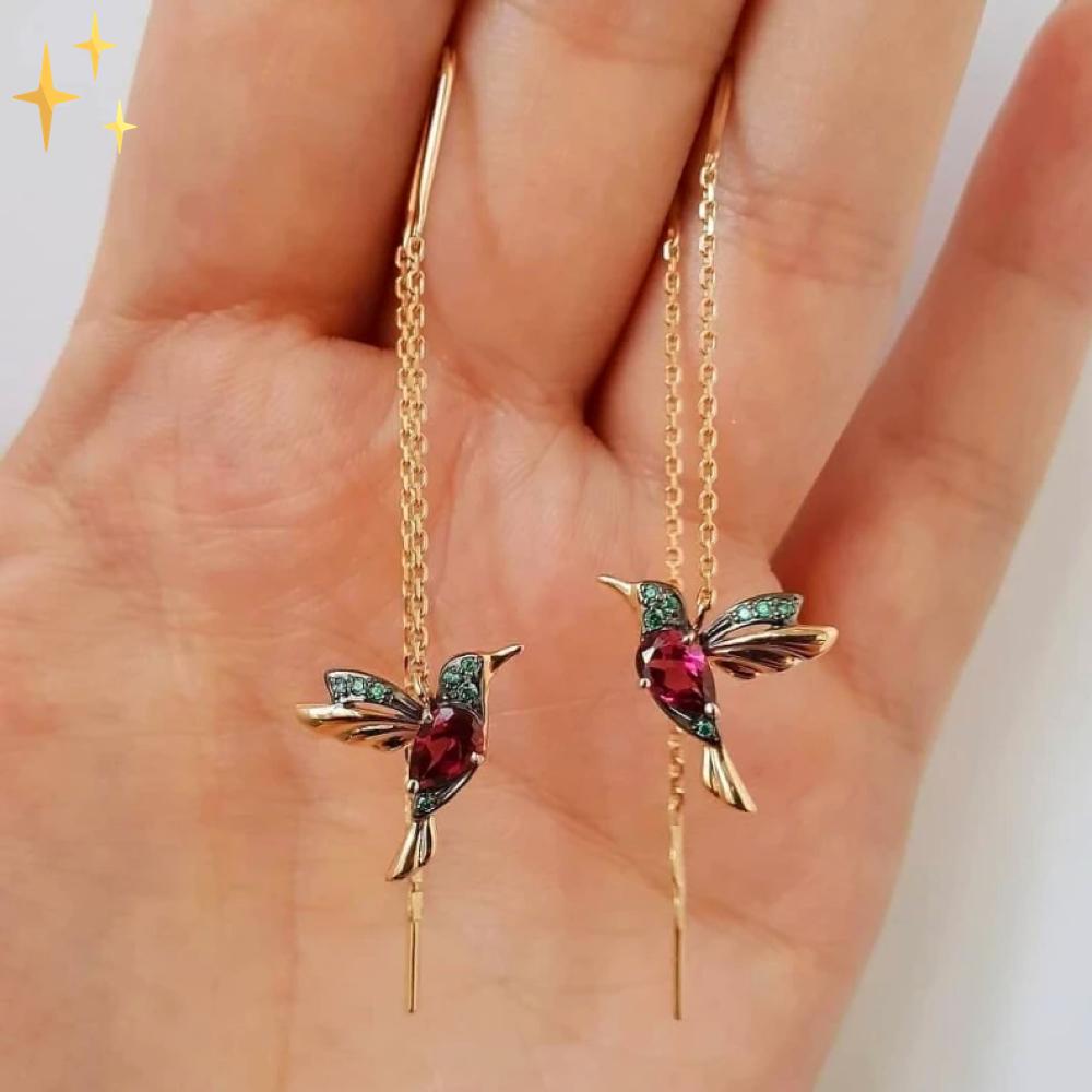 Mirabella Boucles d'Oreilles Colibri | Originales et Belles sur votre Visage