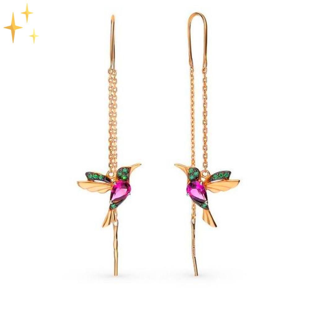 Mirabella Boucles d'Oreilles Colibri | Originales et Belles sur votre Visage