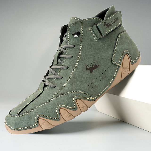 Léo - Chaussure dénuée de talon ultra-confortable en cuir véritable antidérapante (Unisexe)