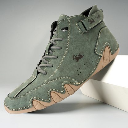 Léo - Chaussure dénuée de talon ultra-confortable en cuir véritable antidérapante (Unisexe)